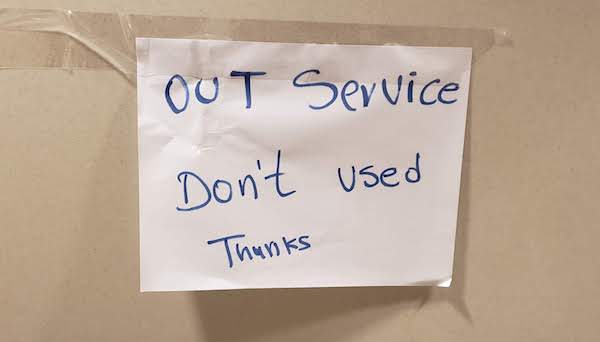 Out-of-Service sign